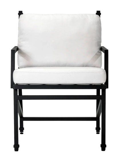 Eterna Black Matte Patio Dining Arm Chair (Set Of 2) - LOOMLAN - Seasonal Living - Outdoor Dining Chairs