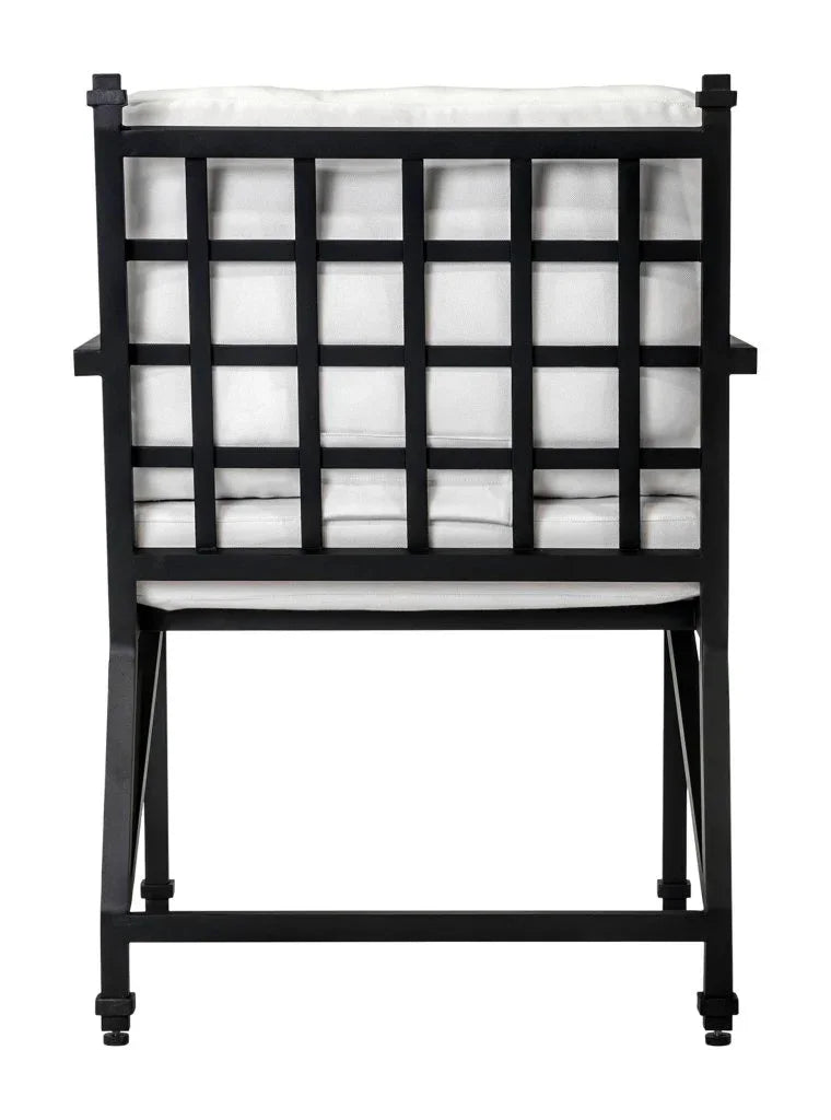 Eterna Black Matte Patio Dining Arm Chair (Set Of 2) - LOOMLAN - Seasonal Living - Outdoor Dining Chairs