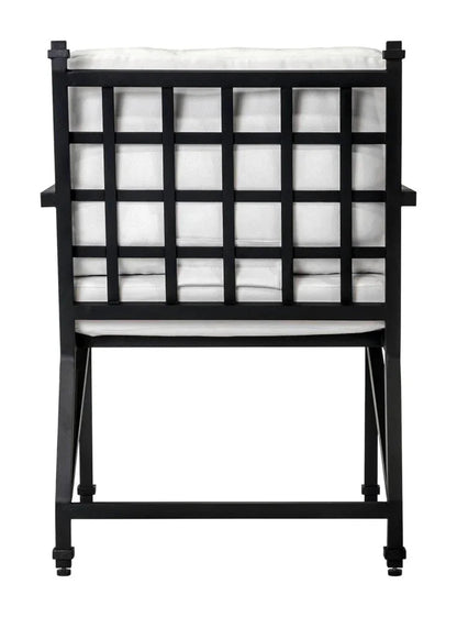 Eterna Black Matte Patio Dining Arm Chair (Set Of 2) - LOOMLAN - Seasonal Living - Outdoor Dining Chairs