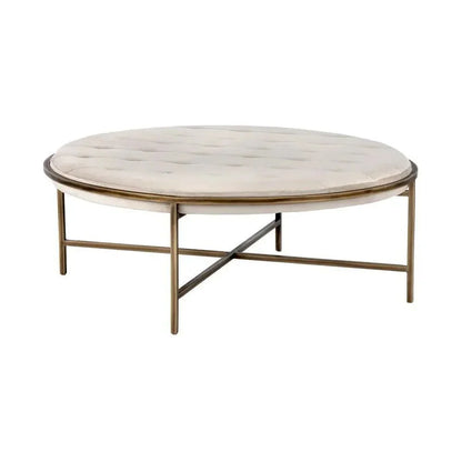 Ethel Fabric Round Ottoman