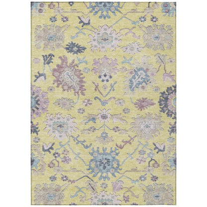 LOOMLAN Rugs Eugene Gold Washable Indoor-Outdoor Rug