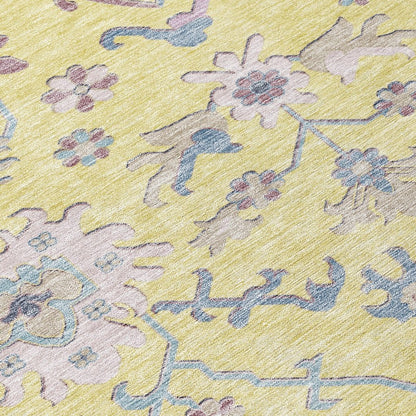 LOOMLAN Rugs Eugene Gold Washable Indoor-Outdoor Rug