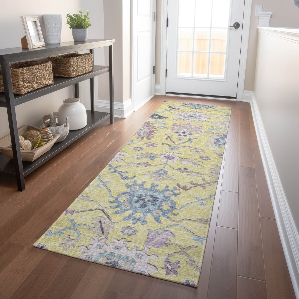 LOOMLAN Rugs Eugene Gold Washable Indoor-Outdoor Rug