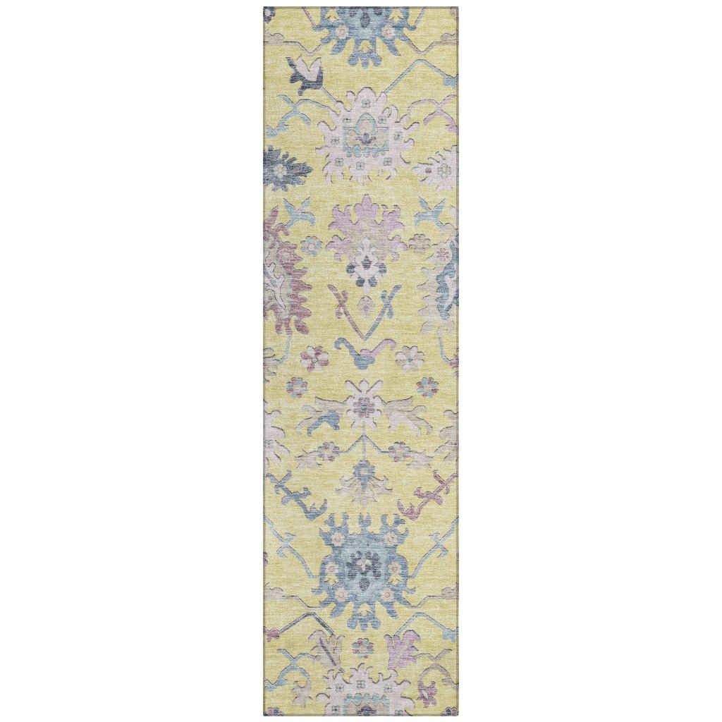 LOOMLAN Rugs Eugene Gold Washable Indoor-Outdoor Rug