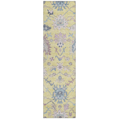 LOOMLAN Rugs Eugene Gold Washable Indoor-Outdoor Rug