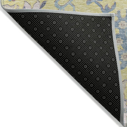 LOOMLAN Rugs Eugene Gold Washable Indoor-Outdoor Rug