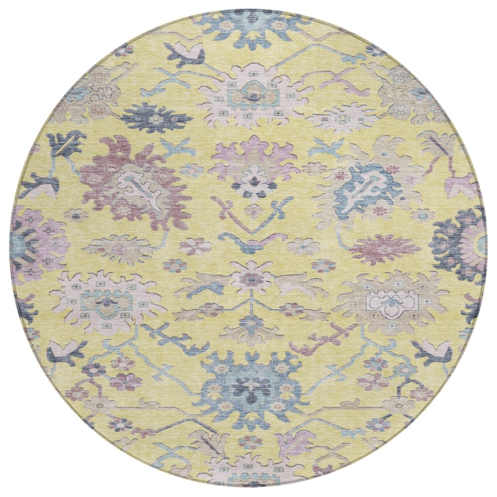 LOOMLAN Rugs Eugene Gold Washable Indoor-Outdoor Rug