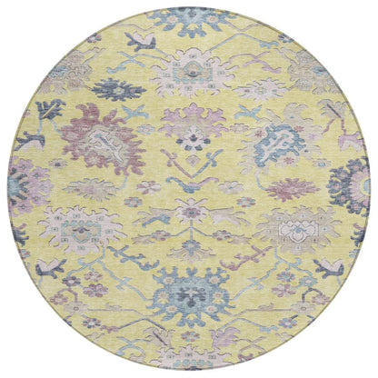 LOOMLAN Rugs Eugene Gold Washable Indoor-Outdoor Rug
