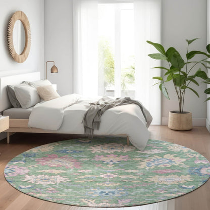 LOOMLAN Rugs Eugene Green Washable Indoor-Outdoor Rug