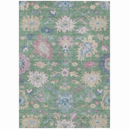 LOOMLAN Rugs Eugene Green Washable Indoor-Outdoor Rug