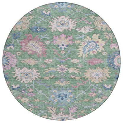 LOOMLAN Rugs Eugene Green Washable Indoor-Outdoor Rug
