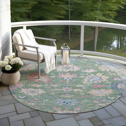 LOOMLAN Rugs Eugene Green Washable Indoor-Outdoor Rug