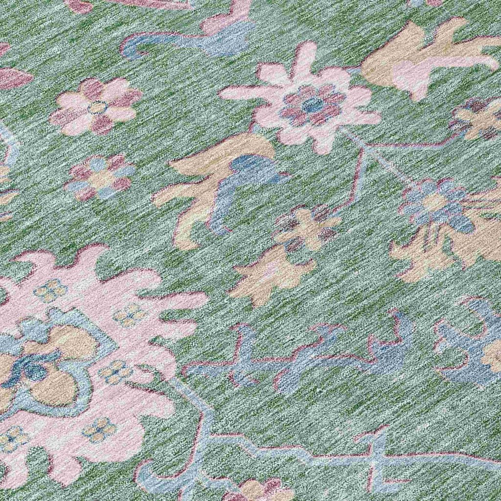 LOOMLAN Rugs Eugene Green Washable Indoor-Outdoor Rug
