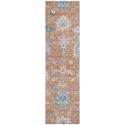 LOOMLAN Rugs Eugene Orange Washable Indoor-Outdoor Rug