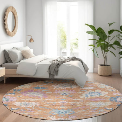 LOOMLAN Rugs Eugene Orange Washable Indoor-Outdoor Rug