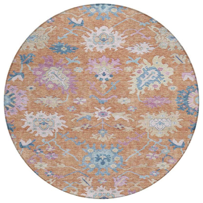 LOOMLAN Rugs Eugene Orange Washable Indoor-Outdoor Rug
