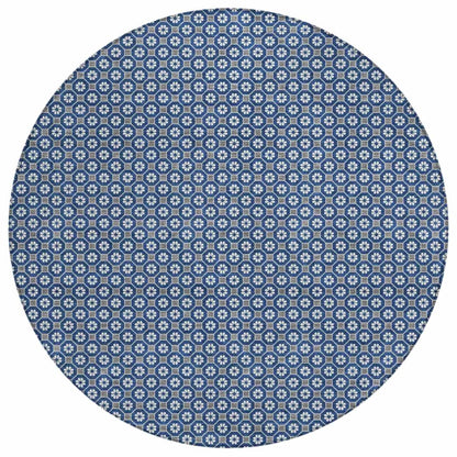 Euphira Blue Washable Indoor - Outdoor Rug - LOOMLAN - LOOMLAN Rugs - Outdoor Rugs