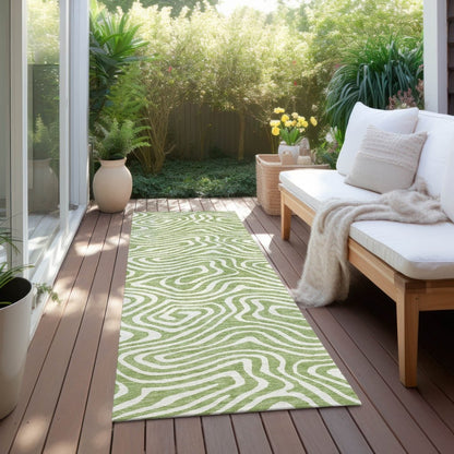LOOMLAN Rugs Evalora Aloe Washable Indoor-Outdoor Rug