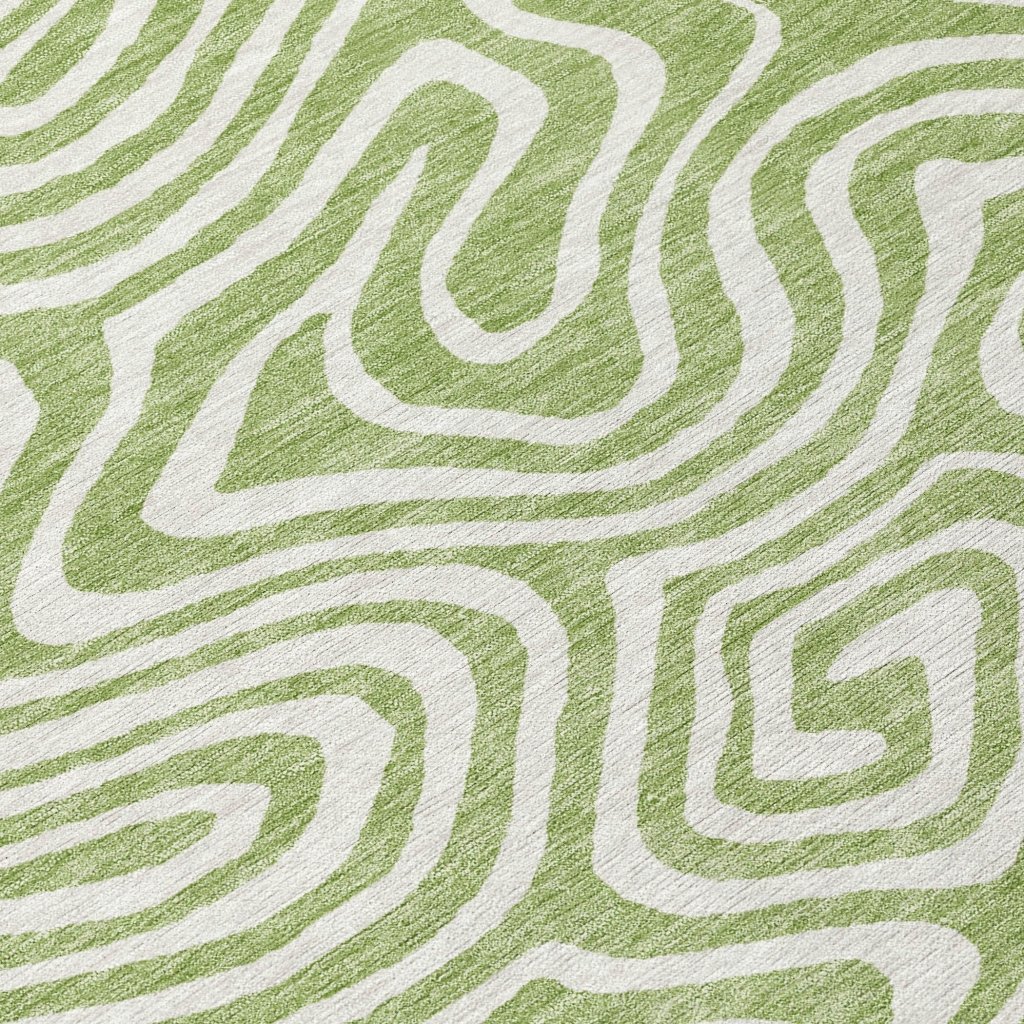 LOOMLAN Rugs Evalora Aloe Washable Indoor-Outdoor Rug