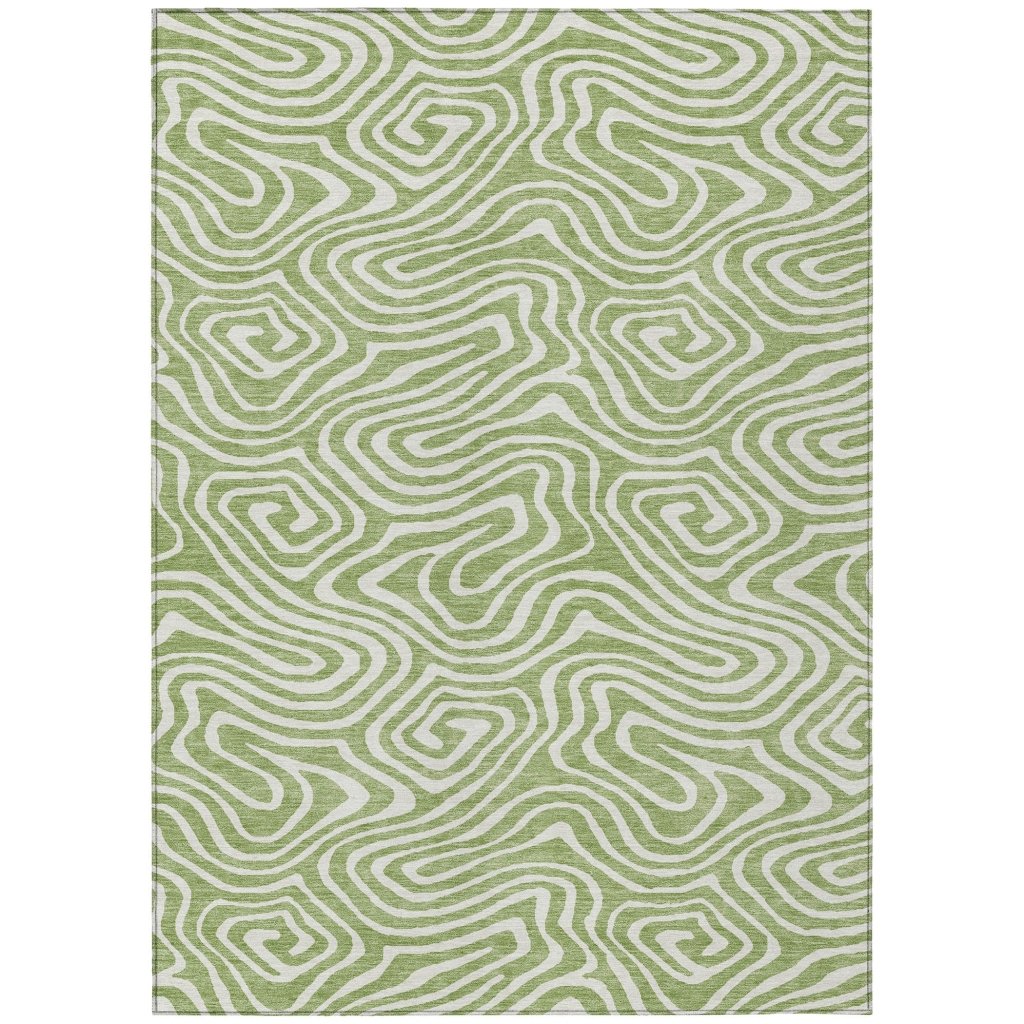 LOOMLAN Rugs Evalora Aloe Washable Indoor-Outdoor Rug