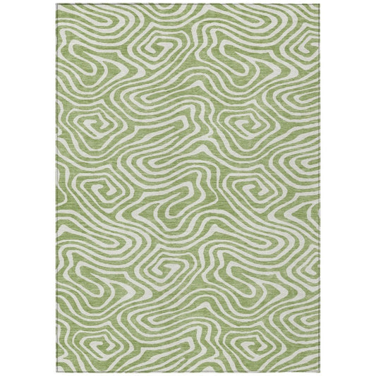 LOOMLAN Rugs Evalora Aloe Washable Indoor-Outdoor Rug
