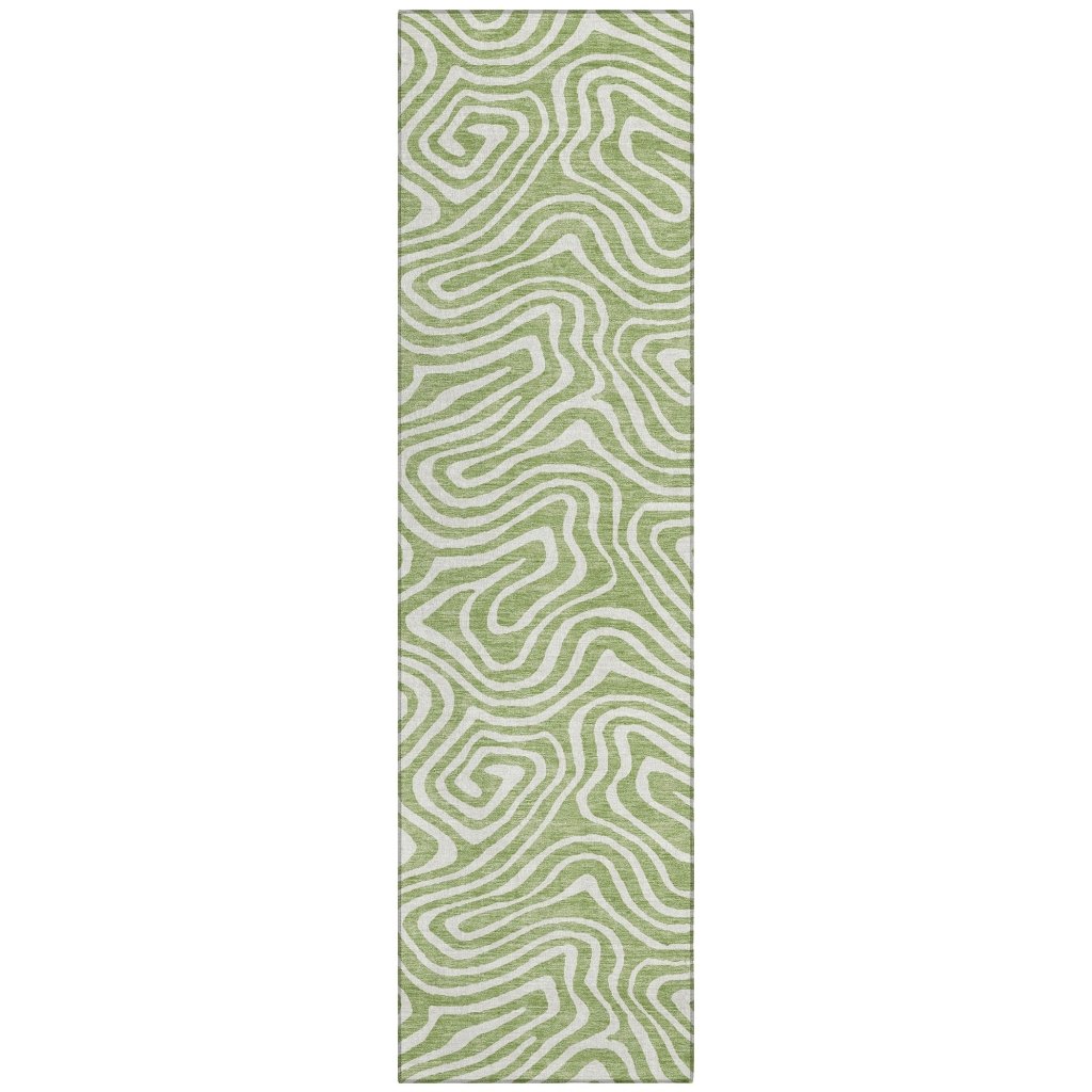 LOOMLAN Rugs Evalora Aloe Washable Indoor-Outdoor Rug