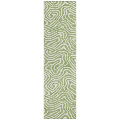 LOOMLAN Rugs Evalora Aloe Washable Indoor-Outdoor Rug