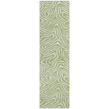 LOOMLAN Rugs Evalora Aloe Washable Indoor-Outdoor Rug