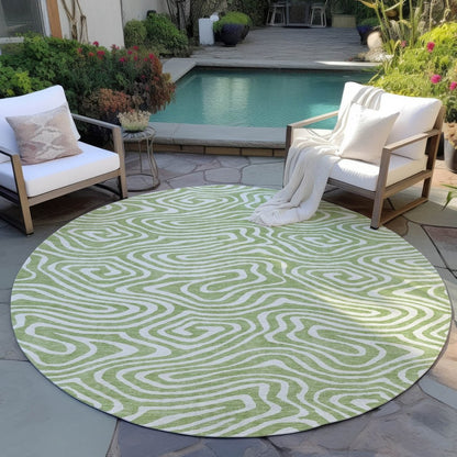 LOOMLAN Rugs Evalora Aloe Washable Indoor-Outdoor Rug