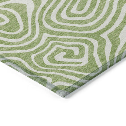 LOOMLAN Rugs Evalora Aloe Washable Indoor-Outdoor Rug