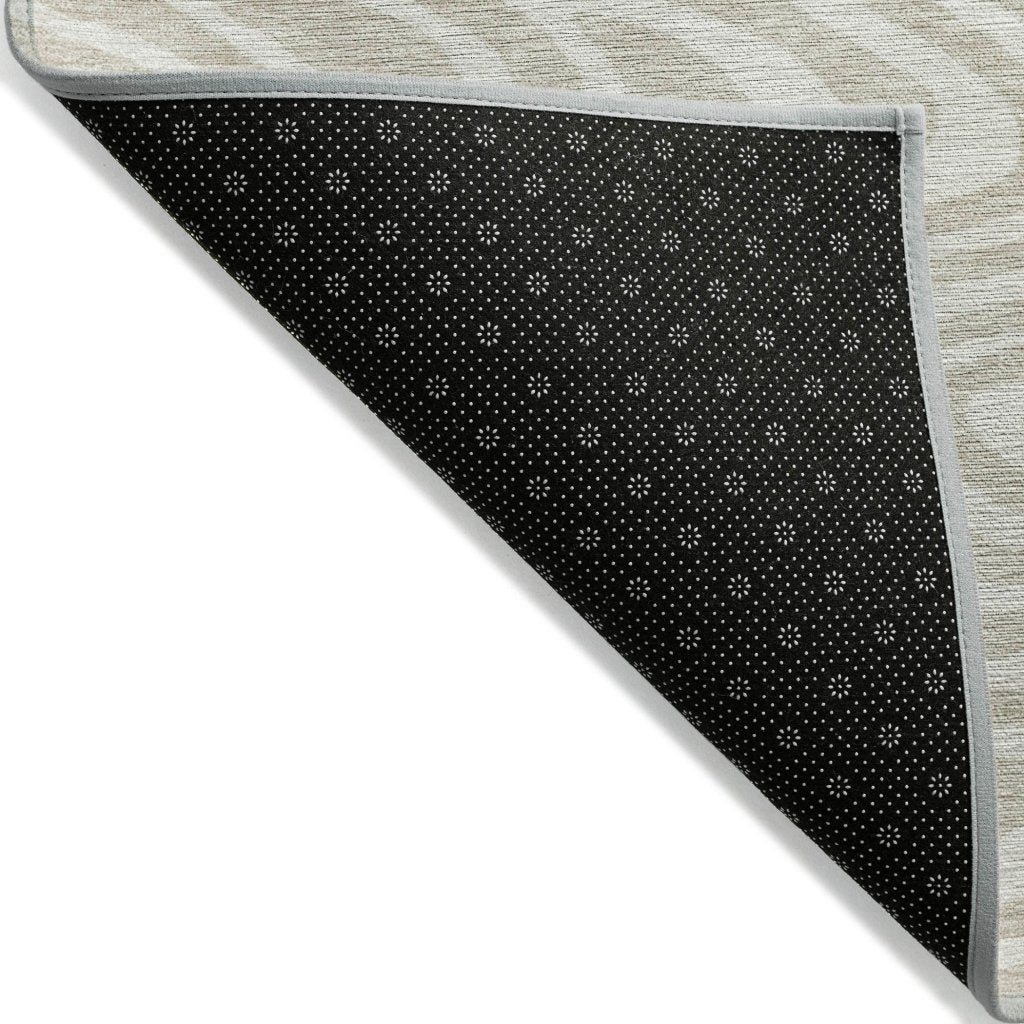 LOOMLAN Rugs Evalora Beige Washable Indoor-Outdoor Rug