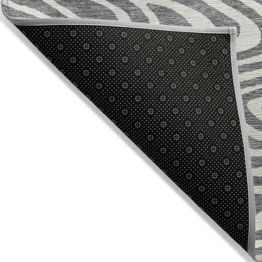 LOOMLAN Rugs Evalora Gray Washable Indoor-Outdoor Rug