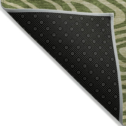 LOOMLAN Rugs Evalora Green Washable Indoor-Outdoor Rug