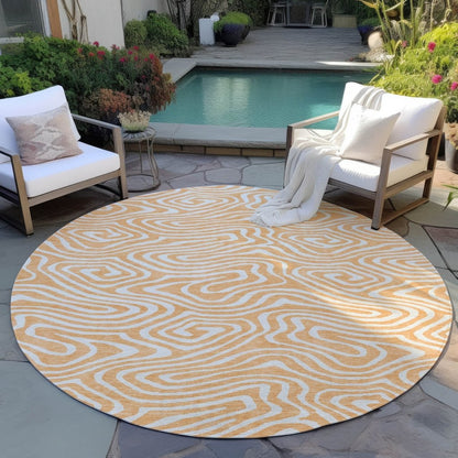 LOOMLAN Rugs Evalora Orange Washable Indoor-Outdoor Rug