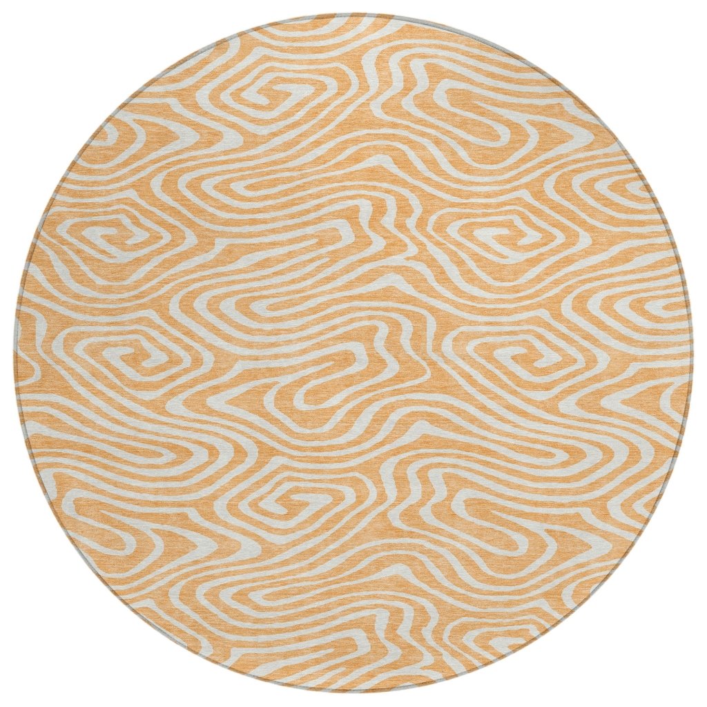 LOOMLAN Rugs Evalora Orange Washable Indoor-Outdoor Rug