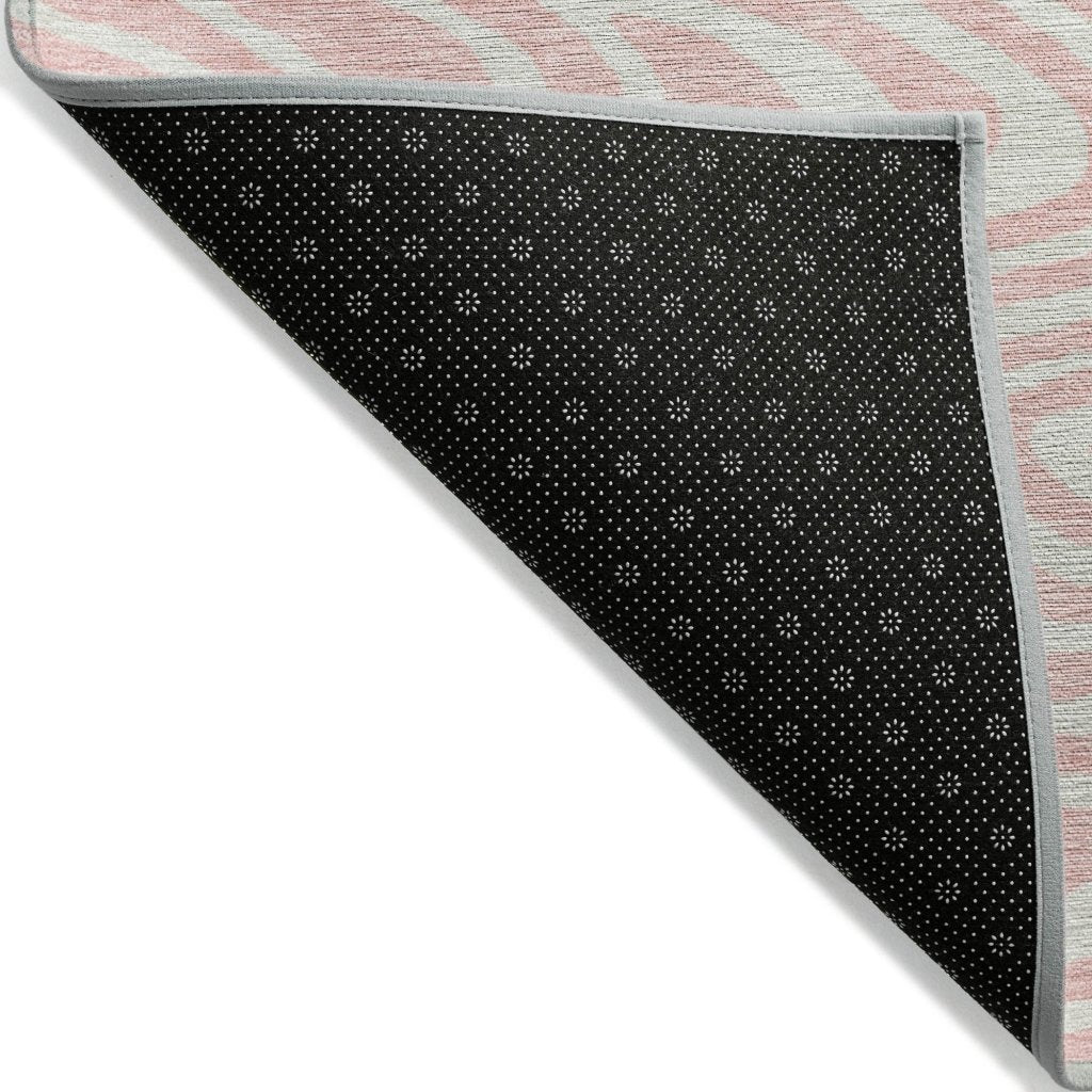 LOOMLAN Rugs Evalora Pink Washable Indoor-Outdoor Rug
