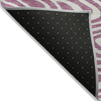 LOOMLAN Rugs Evalora Purple Washable Indoor-Outdoor Rug