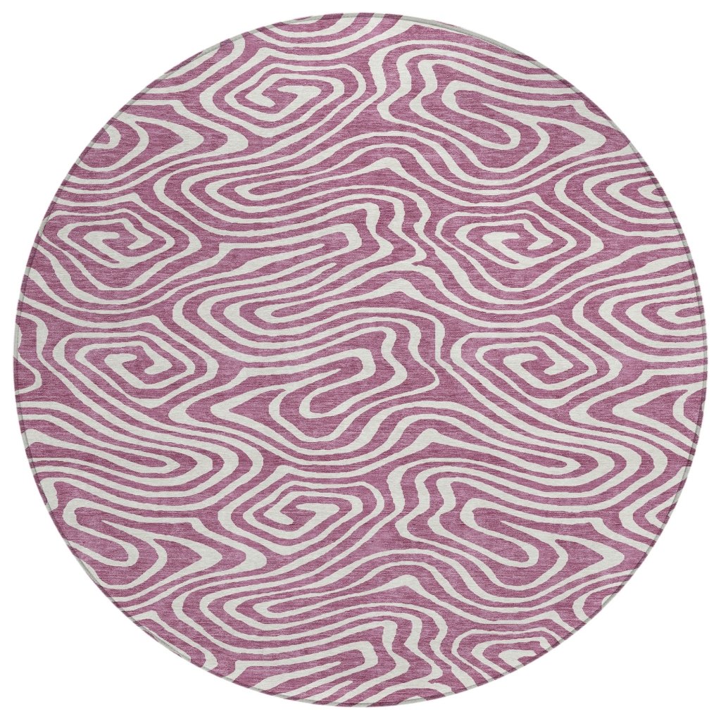 LOOMLAN Rugs Evalora Purple Washable Indoor-Outdoor Rug