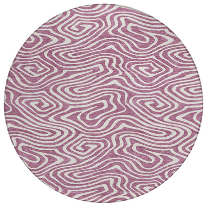 LOOMLAN Rugs Evalora Purple Washable Indoor-Outdoor Rug