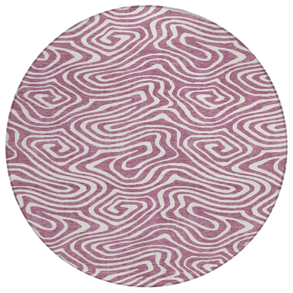 LOOMLAN Rugs Evalora Purple Washable Indoor-Outdoor Rug
