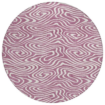LOOMLAN Rugs Evalora Purple Washable Indoor-Outdoor Rug