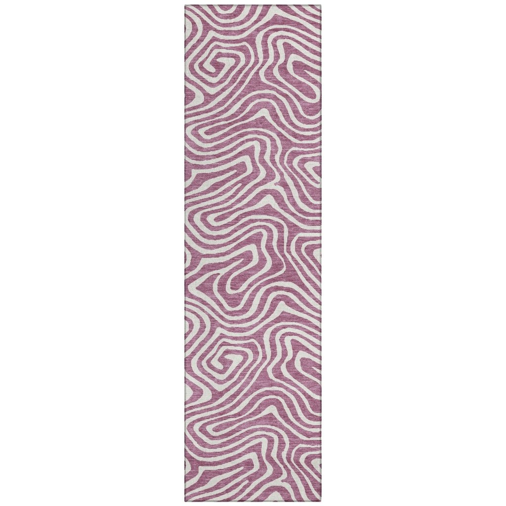 LOOMLAN Rugs Evalora Purple Washable Indoor-Outdoor Rug