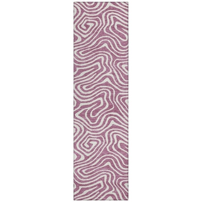 LOOMLAN Rugs Evalora Purple Washable Indoor-Outdoor Rug