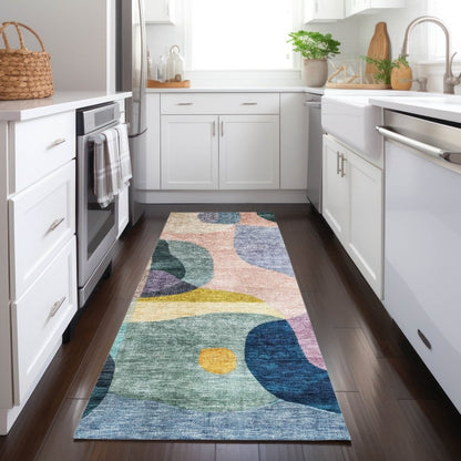 LOOMLAN Rugs Evan Green Washable Indoor-Outdoor Rug
