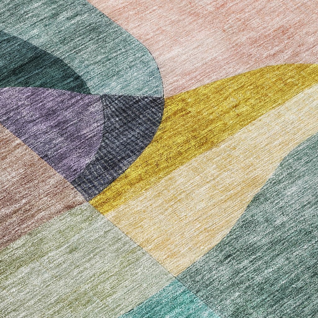 LOOMLAN Rugs Evan Green Washable Indoor-Outdoor Rug
