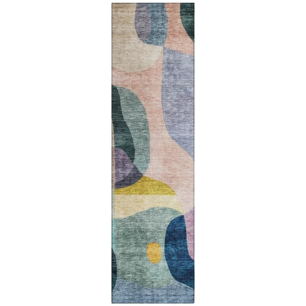 LOOMLAN Rugs Evan Green Washable Indoor-Outdoor Rug