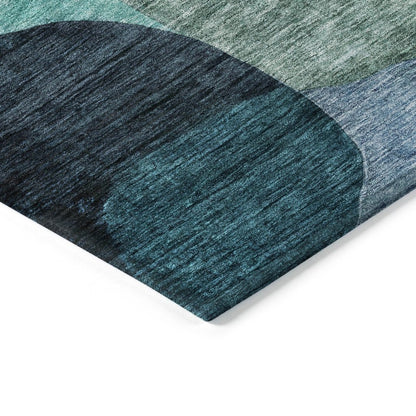 LOOMLAN Rugs Evan Green Washable Indoor-Outdoor Rug