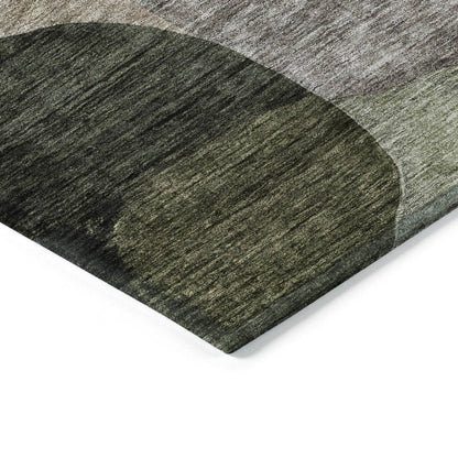 LOOMLAN Rugs Evan Olive Washable Indoor-Outdoor Rug