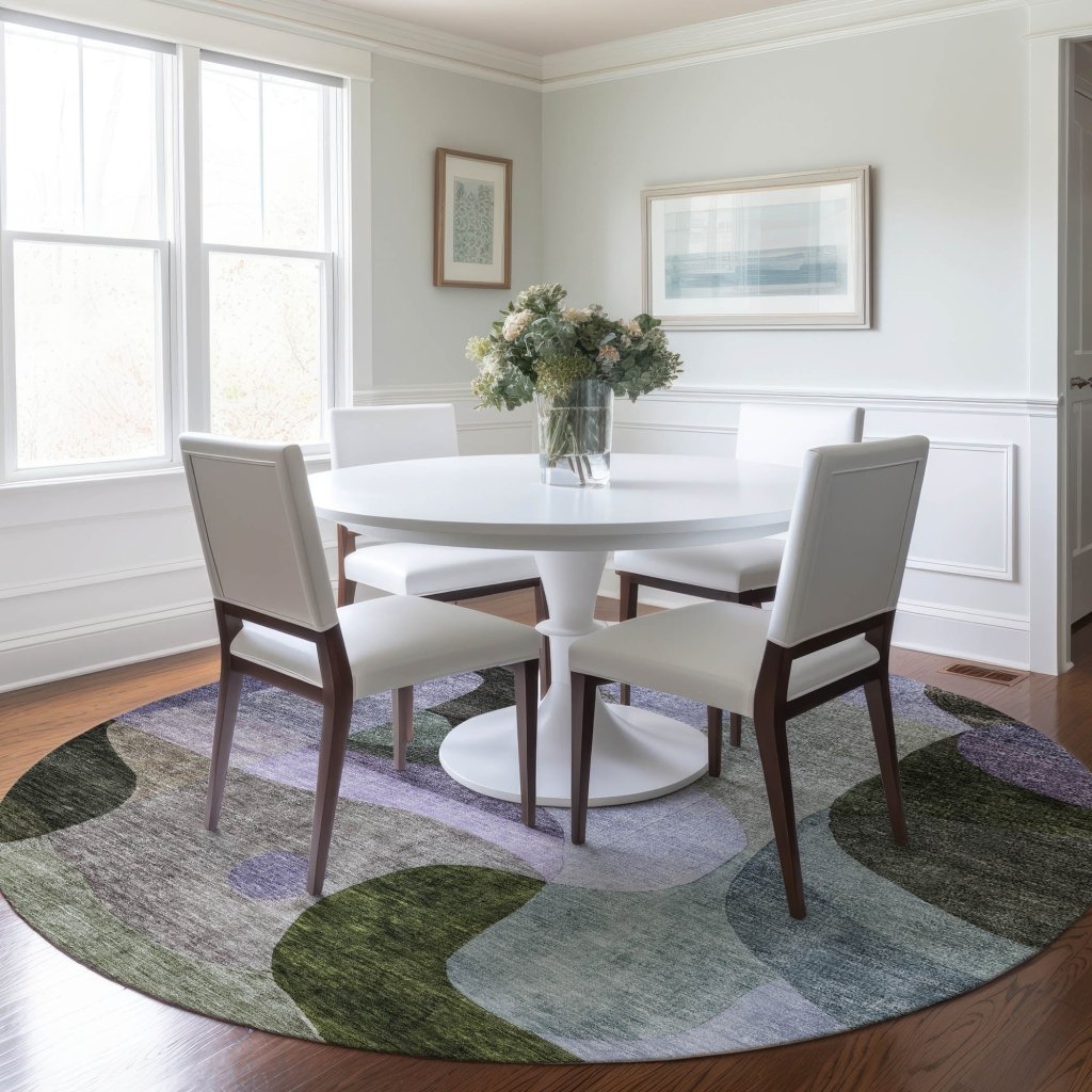 LOOMLAN Rugs Evan Olive Washable Indoor-Outdoor Rug