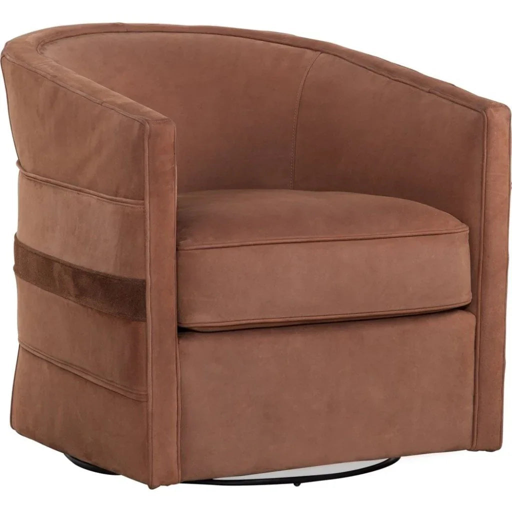 Everlea Leather Comfort Swivel Chair